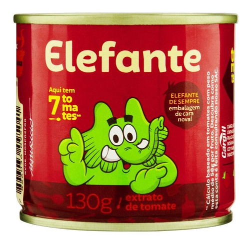 Extrato De Tomate Elefante Lata 130g