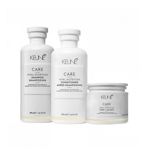 Keune Shampoo + Condicionador + Máscara Vital Nutrition
