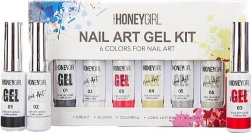 Honeygirl® Set Esmaltes Pinceles Para El Diseño De Uñas