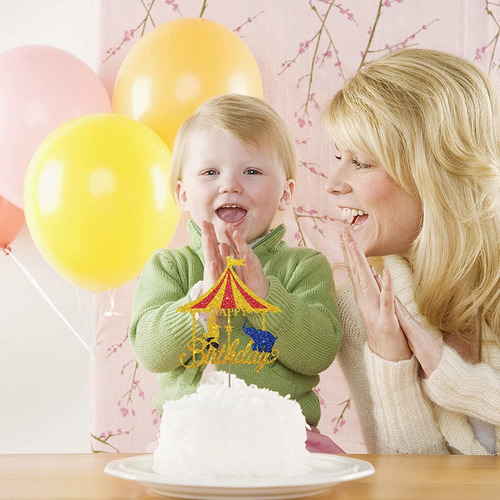 Decoración Para Tartas De Feliz Cumpleaños, Diseño De Oso Y