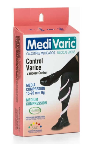 Medias Compresión 15-20 Control Varice Calcetin Medivaric 