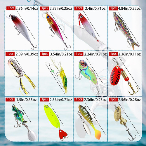 Calendario De Adviento De Pesca Juego De Señuelos De Pesca