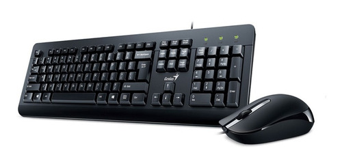 Imagen 1 de 4 de Combo Teclado Y Mouse Genius Km-160 Usb Pc Negro
