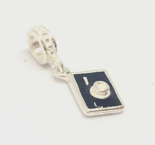 Dije Charm Para Pandora Camara De Fotos Esmaltada Plata 92 