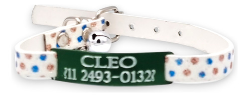 Combo Chapita Pasante + Collar Glamour Cat Blanco Pasacat