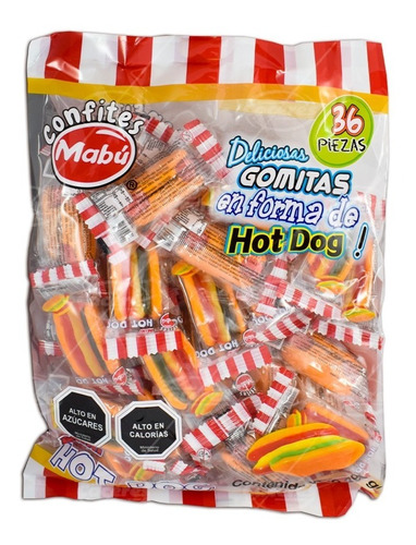 Gomitas Mini Hot Dog (bolsa Con 36 Unidades)