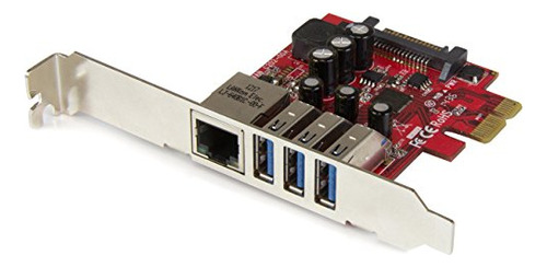 Startech.com Tarjeta Pci Express Usb 3.0 De 3 Puertos+gigabi