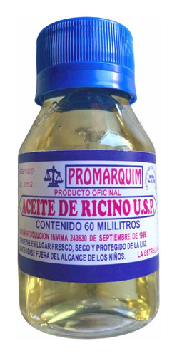 Aceite De Ricino Usp 100% Puro 60ml - mL a $217