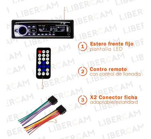 Stereo Auto Pantalla Bluetooth Mp3 Usb Fm Lcd Auto