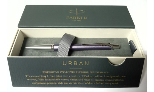 Bolígrafo Parker Urban Premium Violet Color De La Tinta Negra Color Del Exterior Violeta