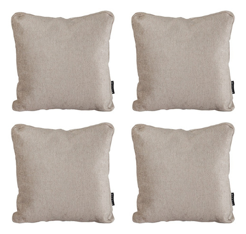 Set De 4 Cojines Cuadrados Grande Dicasa Niz Zita Arena