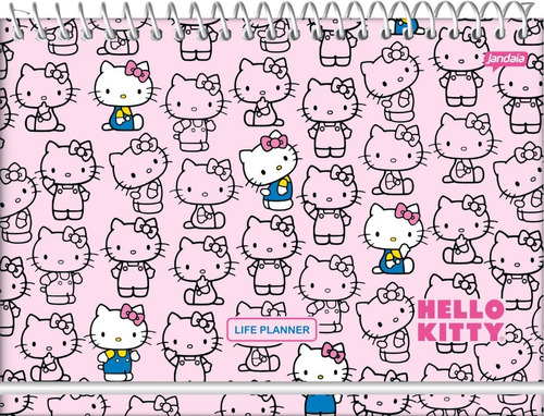 Planner Agenda Espiral Life Hello Kitty Jandaia 104 Páginas Cor Da Capa Rosa