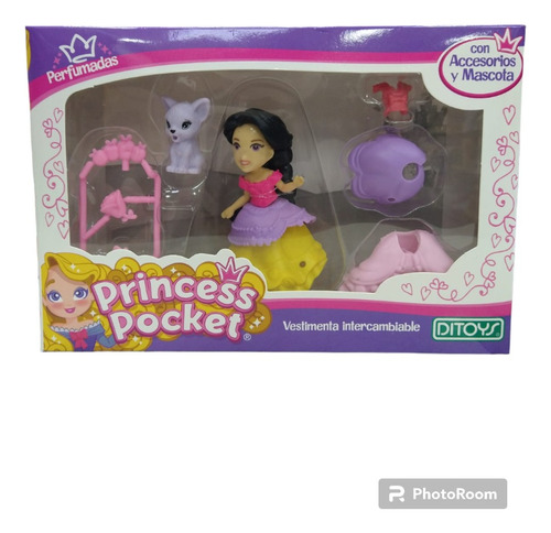 Princess Pocket Princesa Con Accesorios Y Mascota Ditoys!!