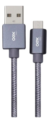 Cabo Usb/micro Usb Cinza Ce300 1,5m - Oex