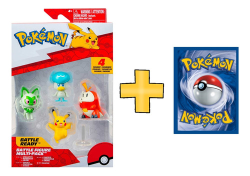 Pokémon Pikachu Sprigatito Fuecoco Quaxly +tarjeta De Regalo
