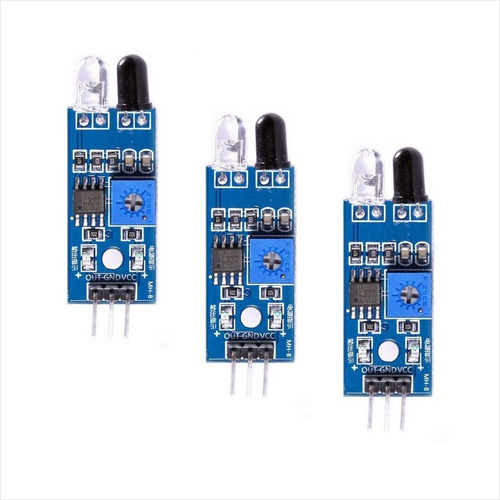 Pack 3 X Sensor Detector Obstáculos Infrarrojo Lm393 Arduino