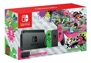 Nintendo Switch 32gb Edicion Limitada Splatoon 2 Rosa Verde