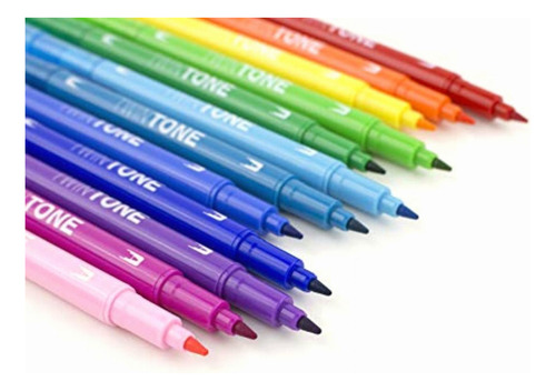 Tombow 61526 Juego De Marcadores De Doble Tono, Arcoíris,