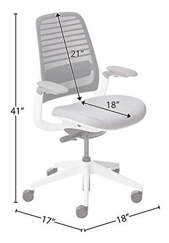 Imagen 7 de 7 de Steelcase Serie 1 Silla De Oficina, Ruedas De Alfombra, Gri