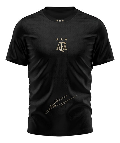 Camiseta Futbol Kapho Argentina Black Copa Mundial Adulto