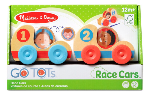 Melissa & Doug Go Tots Coches Y Amigos  Empuja Y Velos Girar