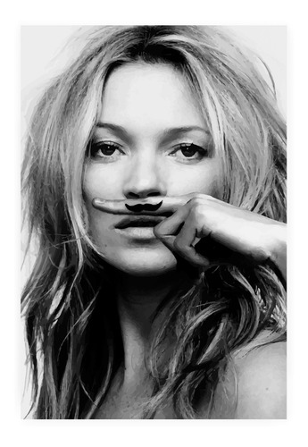 Imagen 1 de 7 de Cuadro Decorativo Kate Moss Marca Decoholic