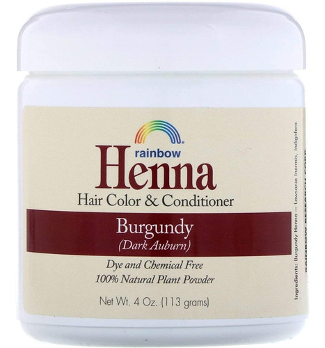 Rainbow Henna Persian  Burgundy Hair Col - g a $796