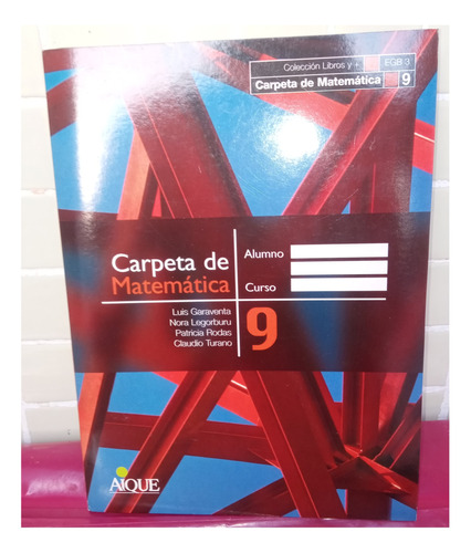 Carpeta De Matematica 9 Aique Egb