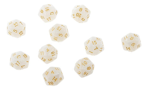 20pcs D20 Dados Poliédricos De 2 Colores Para Enseñanza De