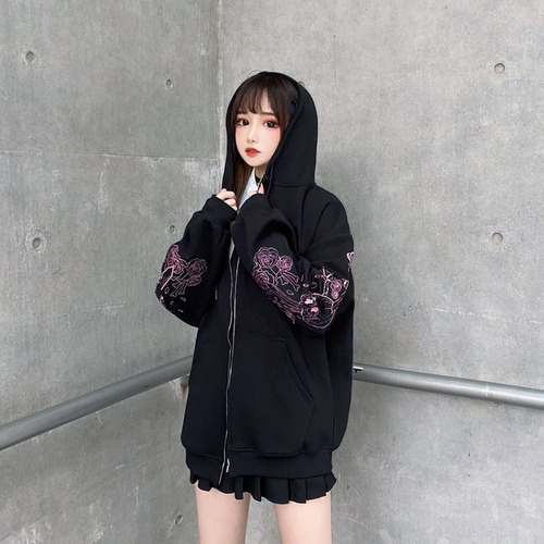 Chaqueta De Abrigo Para Mujer Otoño A3256 Moda Gótica Oscura