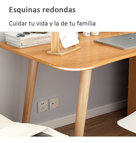 Escritorio Minimalista De Librero Para Oficina Con 3 Cajones