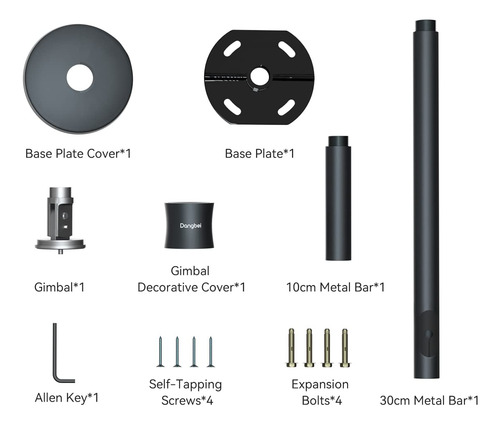 Suporte De Teto Para Projetor Dangbei Dbx3 Pro Com Altura De