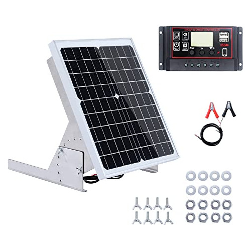 Kit De Panel Solar De 20w 12v Mantenimiento De Batería...