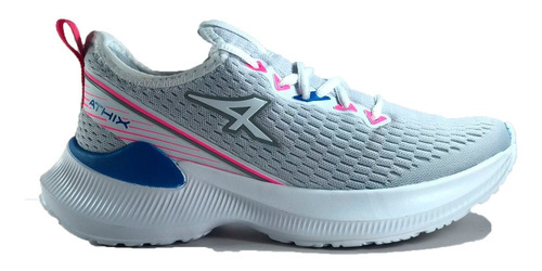 Zapatillas Athix Running Mujer Today Gris-blanco-rosa Cli