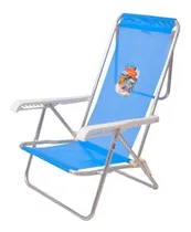 Comprar Reposera Plegable Aluminio Playeras 8 Posiciones Playa Silla Color Azul