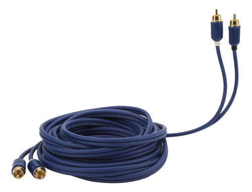 Cable De Audio Rca De 5 Metros, Elástico, Azul, De Cobre Pur