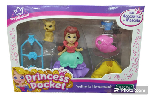 Princess Pocket Princesa Con Accesorios Y Mascota Ditoys!!