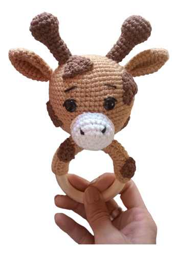 Sonajero Jirafa Amigurumi. 