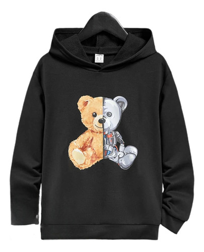 Entrega Inmediata Poleron Para Niños. Diseño De Oso Talla 10