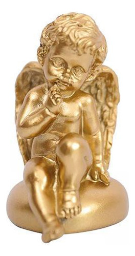 2 Estatua De Ángel Ornamental De Dorado 1 Los 30x15cm