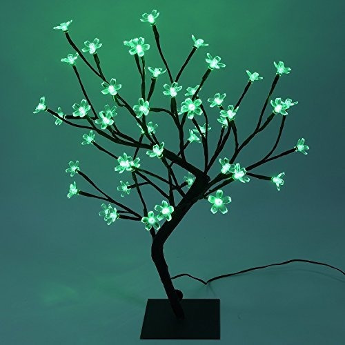 Lightshare 18 Pulgadas Cherry Bonsai Tree Blossom 48 Luces L