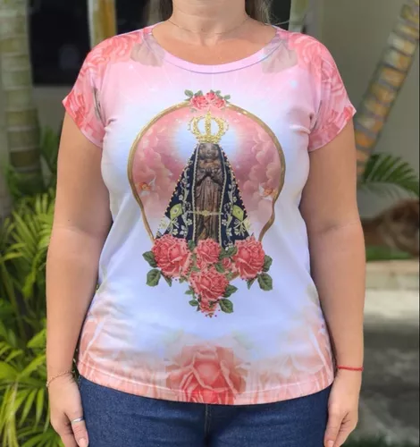 T-SHIRT NOSSA SENHORA APARECIDA - ROSA BEBE, Atacado Tshirt