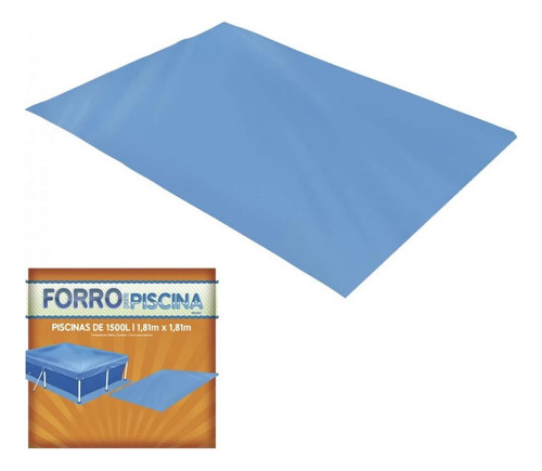 Kit Piscina Quadrada 1500 L + Capa, Forro E Boia De Braço