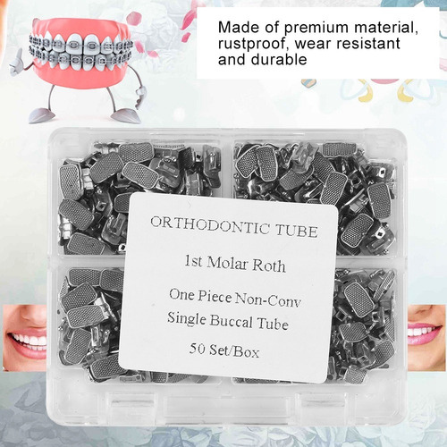 200pcs Tubo Ortodôntico Odontológico Tubo Bucal Do 1º Molar