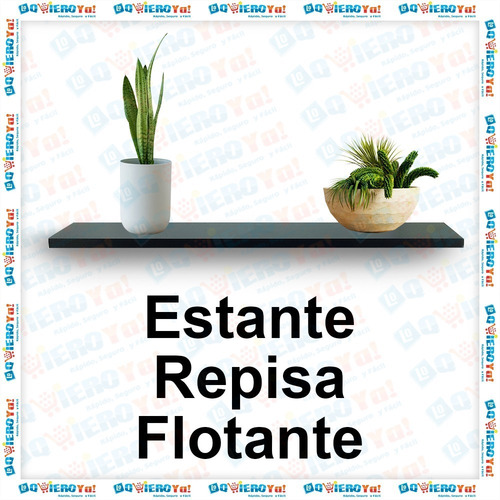 Imagen 5 de 7 de Estante Repisa Flotante 60x10x1,5cm Invisible Flotante Negra