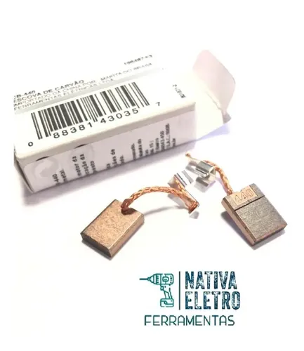 Escova De Carvão 196487-3 Cb-440 Parafusadeira Makita Dhp482