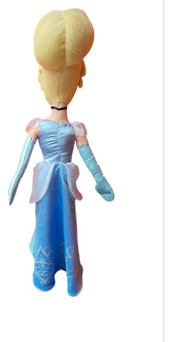 Boneca PelĂșcia Princesa Cinderela Azul Grande 50cm