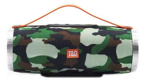 Parlante Portatil T&g Tg-109 Bluetooth Stereo Radio Fm Usb Color Camuflado