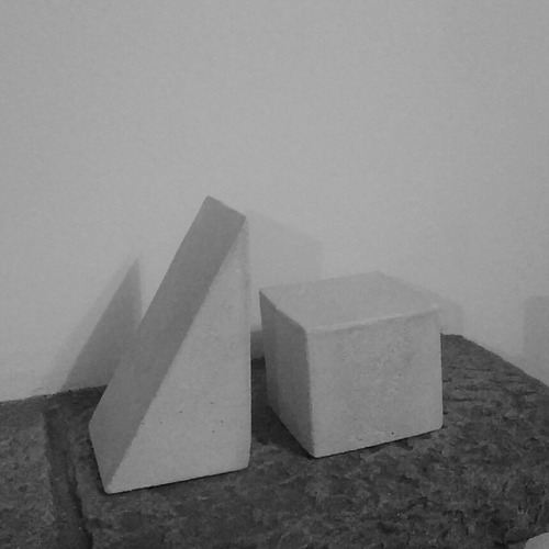 Sujetalibros Figuras Geometricas Minimalista Cemento+maceta