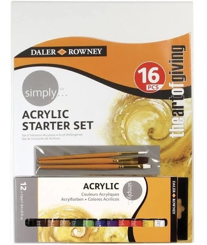 Kit Acrílico D&r Simply Iniciantes 16pcs